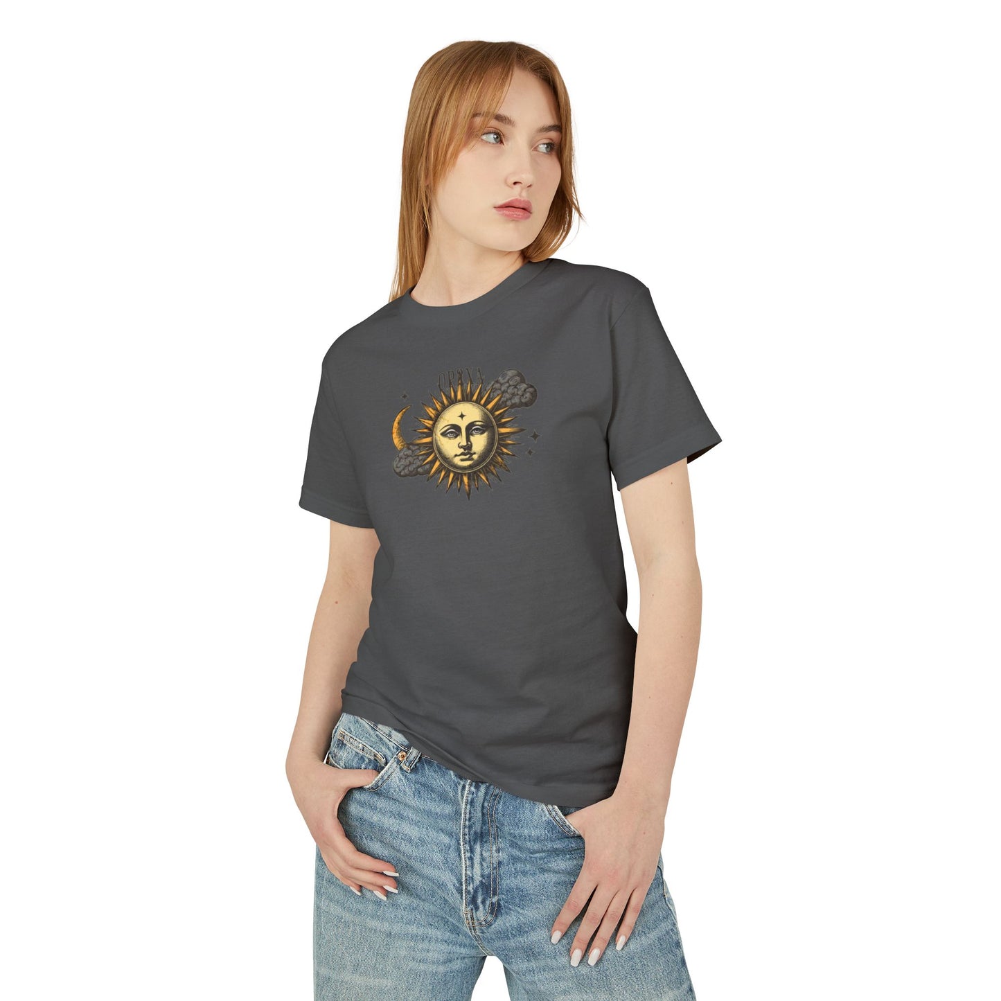 Oppa Sun and Clouds Unisex Heavyweight Cotton Graphic Tee