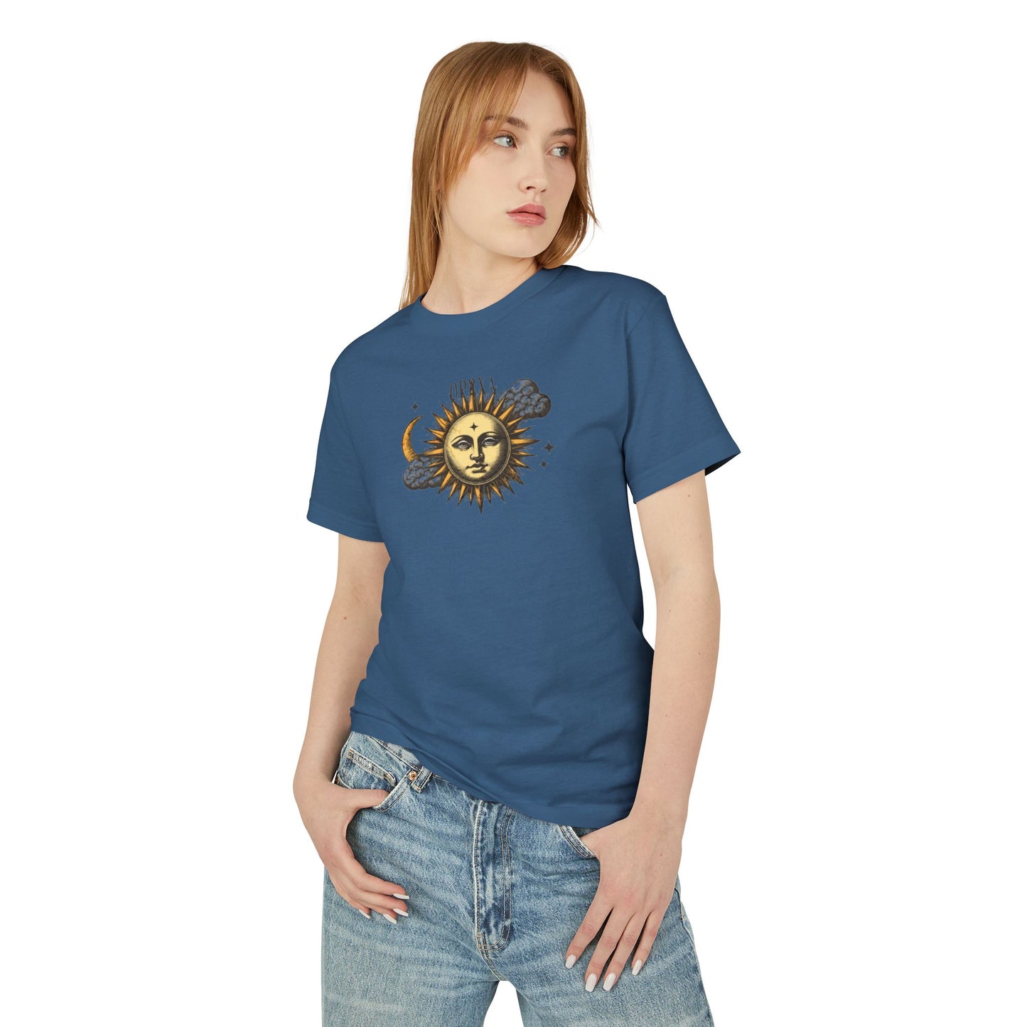 Oppa Sun and Clouds Unisex Heavyweight Cotton Graphic Tee