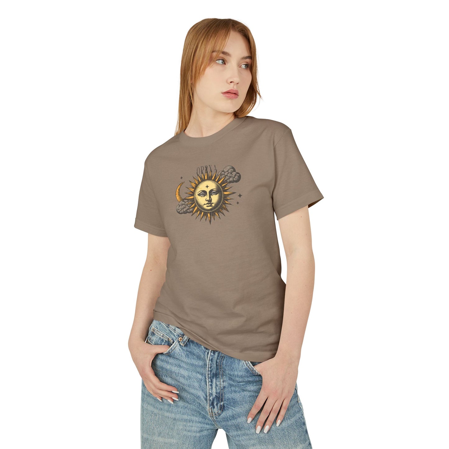 Oppa Sun and Clouds Unisex Heavyweight Cotton Graphic Tee