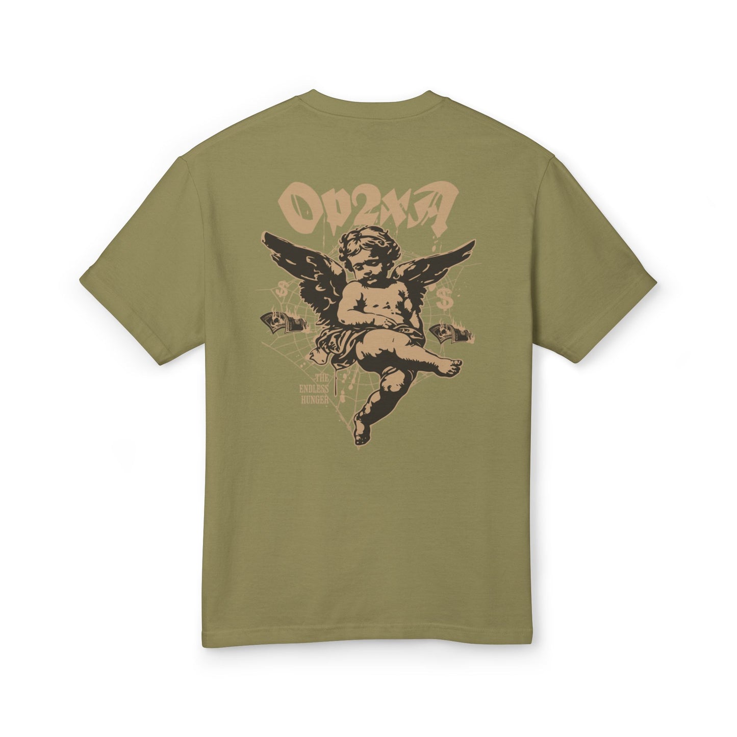 Oppa Vintage Greed Angel Unisex Heavyweight Cotton Graphic Tee
