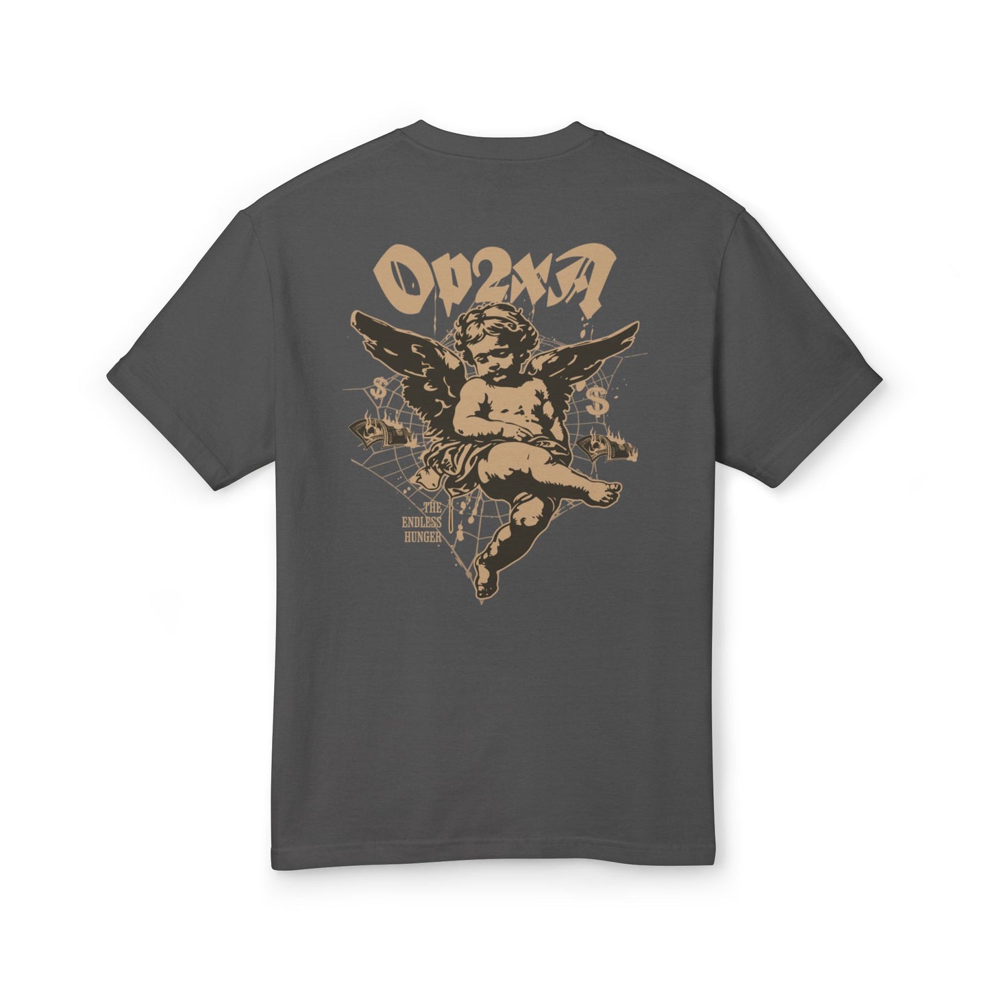 Oppa Vintage Greed Angel Unisex Heavyweight Cotton Graphic Tee