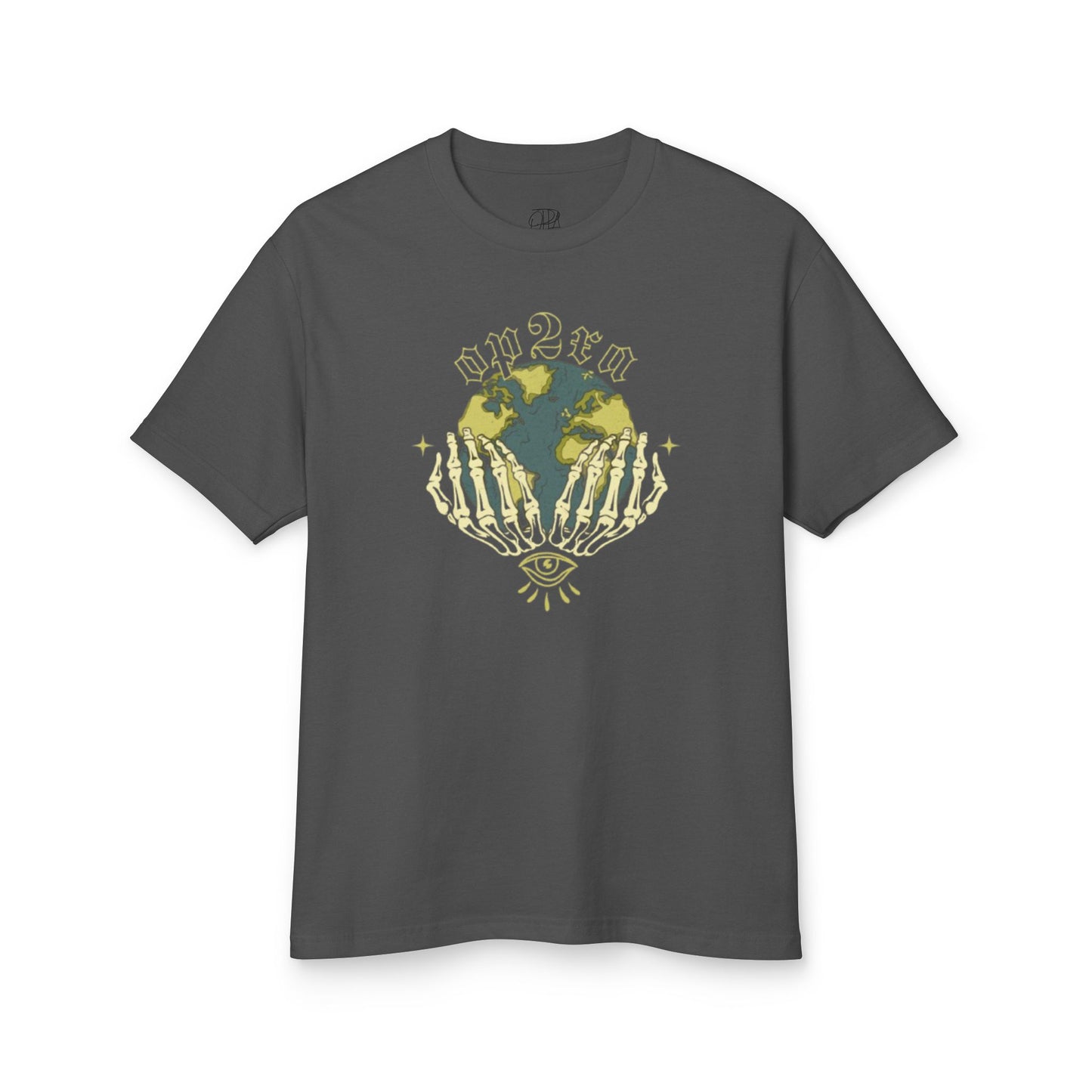 Oppa Earth Skeleton Unisex Heavyweight Cotton Graphic Tee