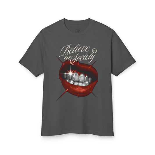 Oppa 'Believe in Society' Unisex Heavyweight Cotton Graphic Tee