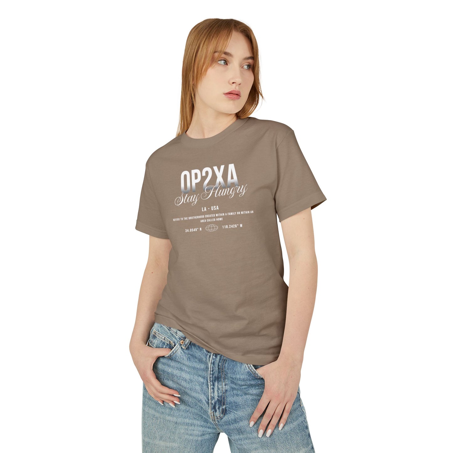 Oppa Stay Hungry Unisex Heavyweight Cotton Graphic Tee