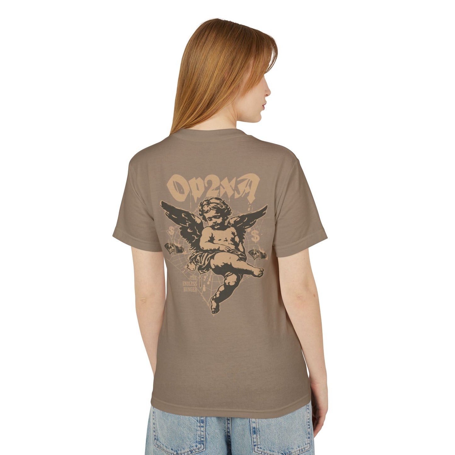 Oppa Vintage Greed Angel Unisex Heavyweight Cotton Graphic Tee