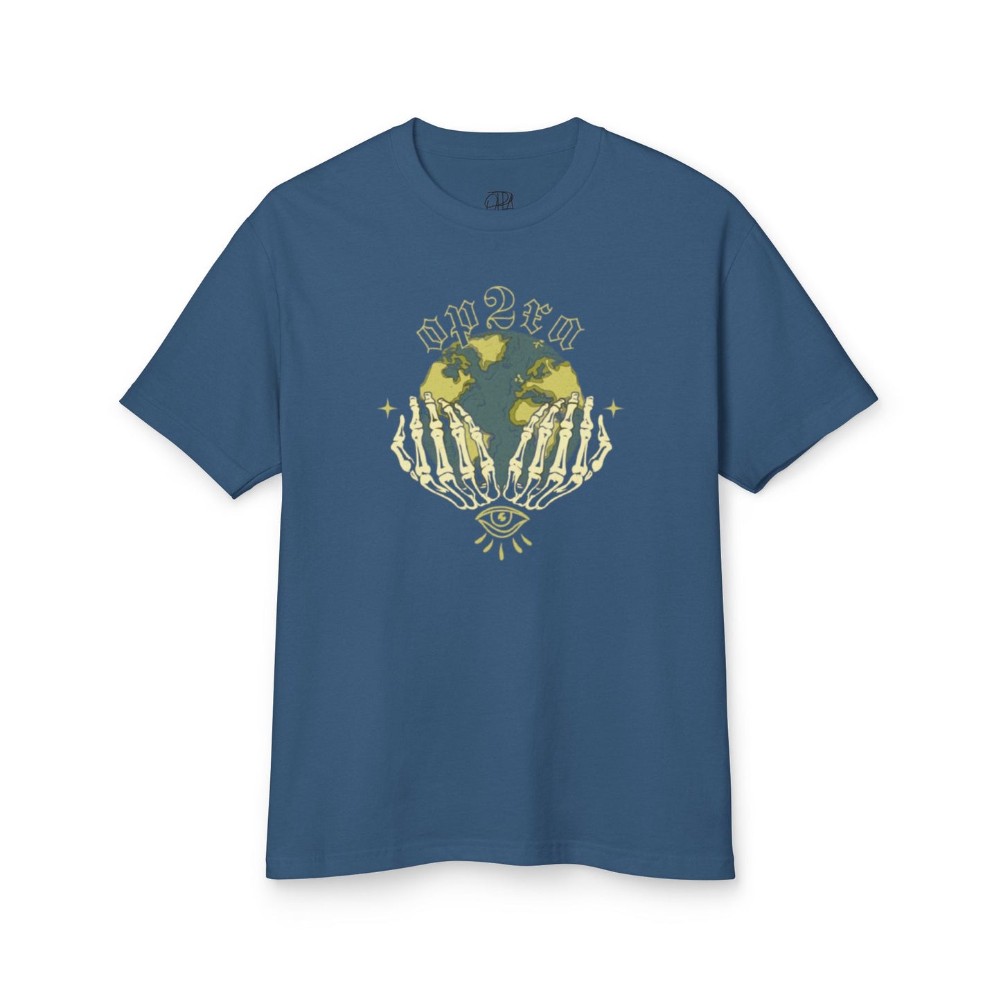 Oppa Earth Skeleton Unisex Heavyweight Cotton Graphic Tee