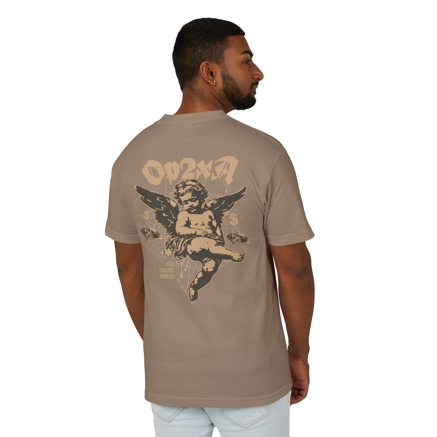 Oppa Vintage Greed Angel Unisex Heavyweight Cotton Graphic Tee