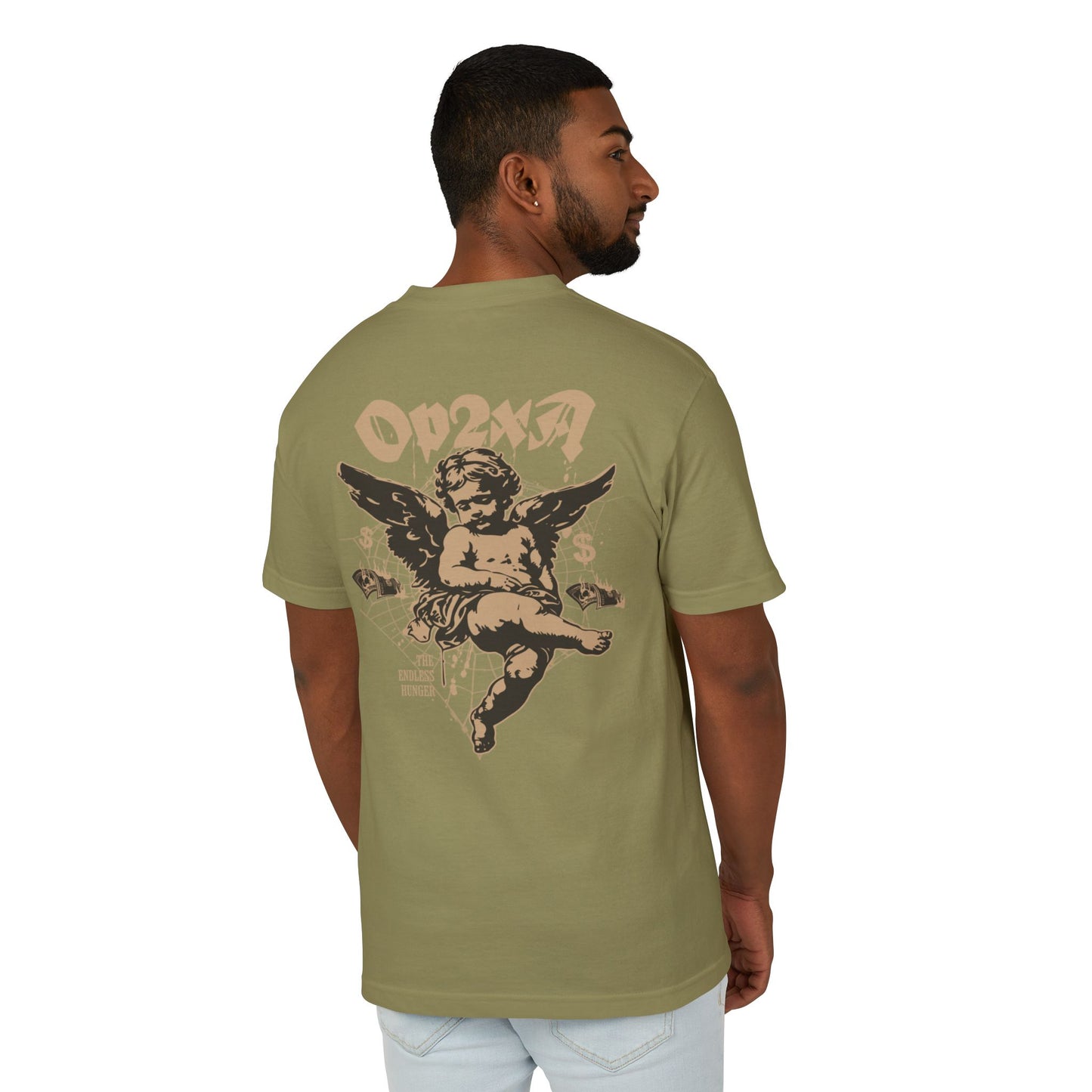 Oppa Vintage Greed Angel Unisex Heavyweight Cotton Graphic Tee