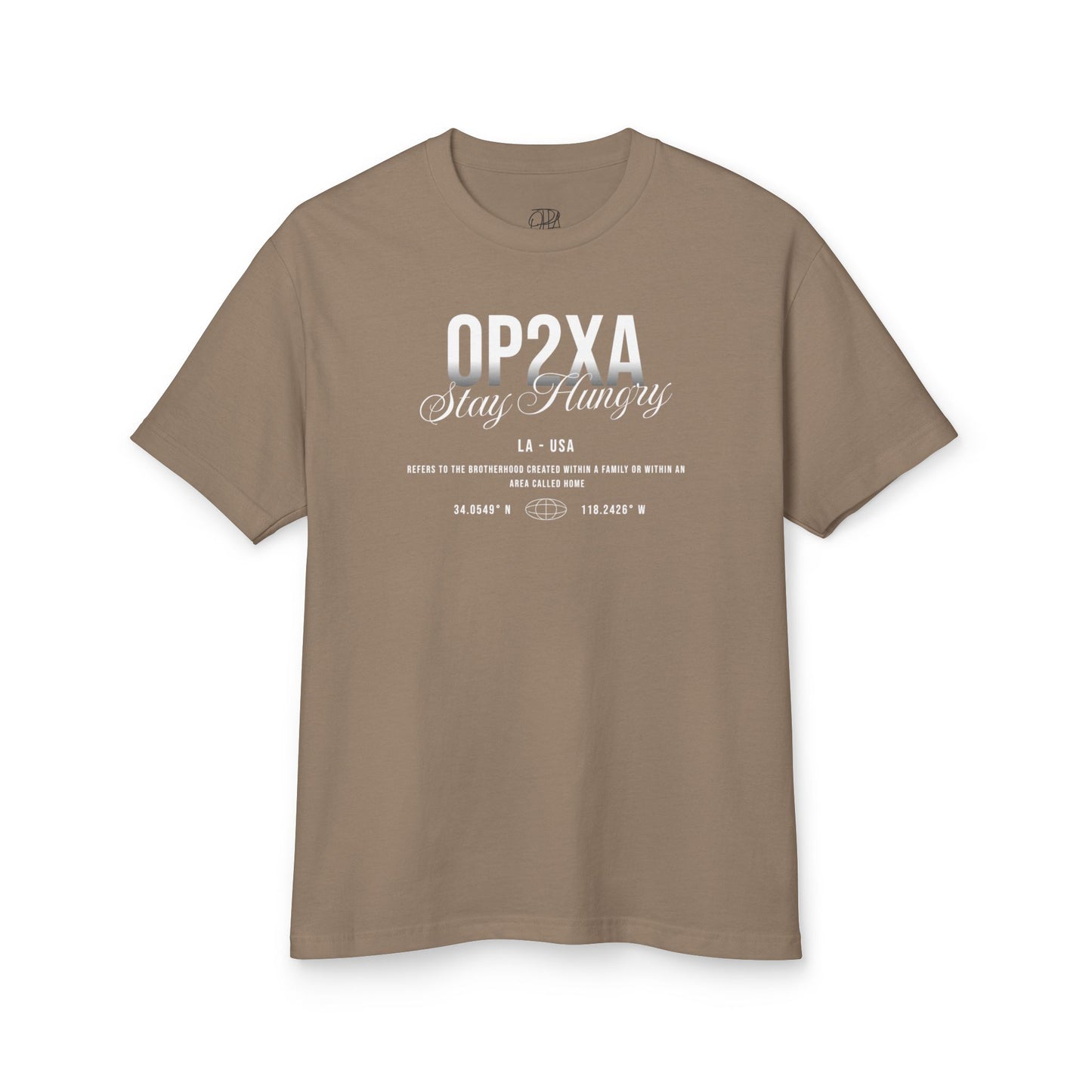 Oppa Stay Hungry Unisex Heavyweight Cotton Graphic Tee