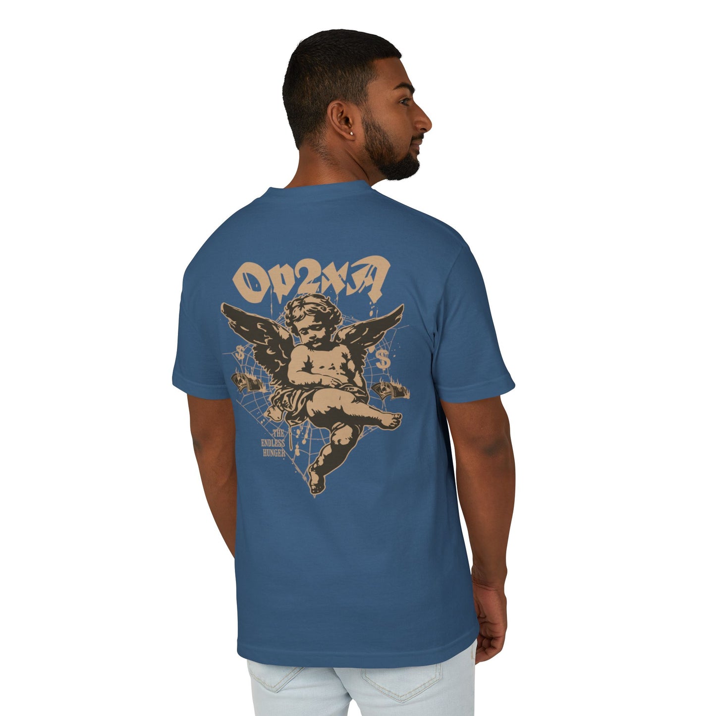 Oppa Vintage Greed Angel Unisex Heavyweight Cotton Graphic Tee