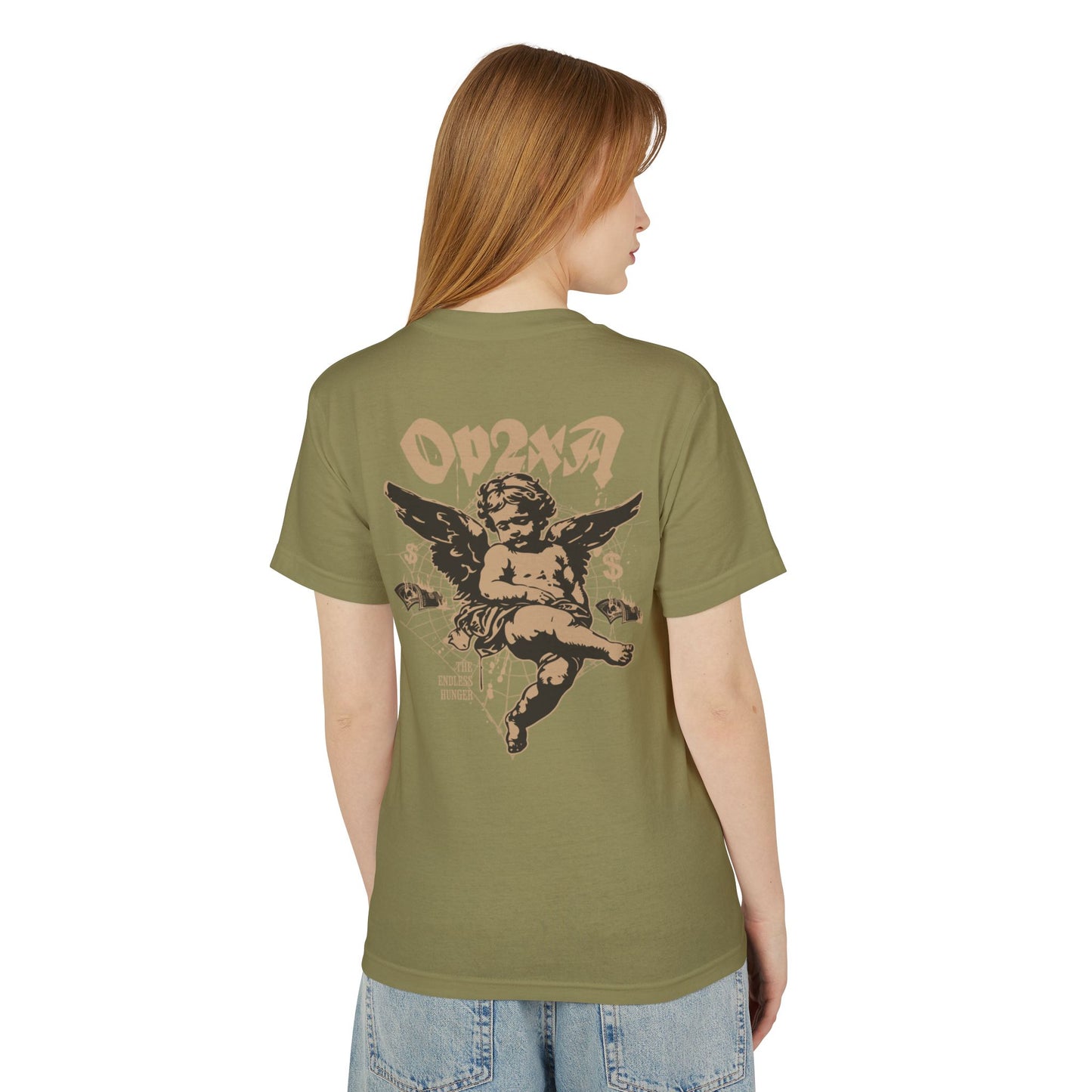 Oppa Vintage Greed Angel Unisex Heavyweight Cotton Graphic Tee