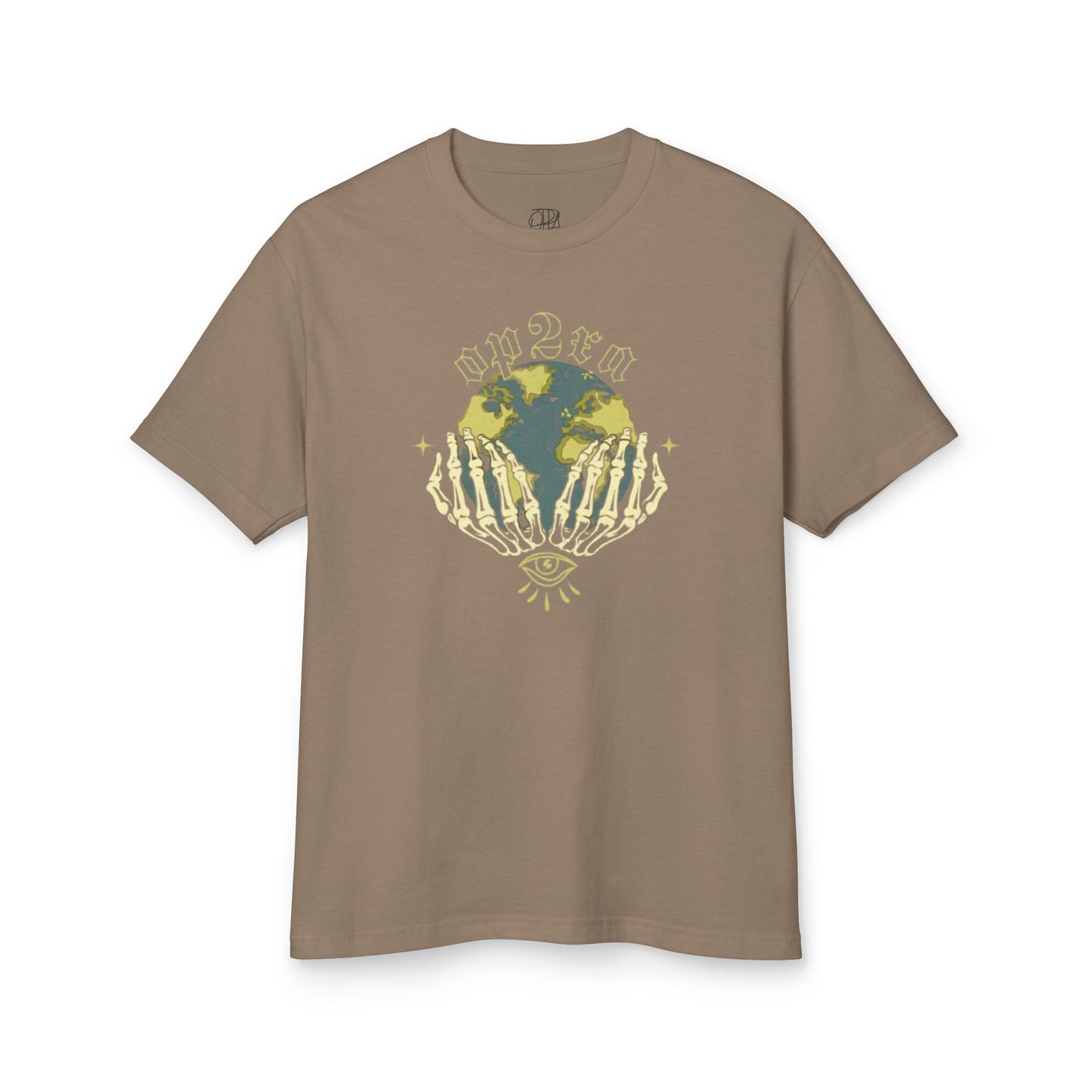 Oppa Earth Skeleton Unisex Heavyweight Cotton Graphic Tee