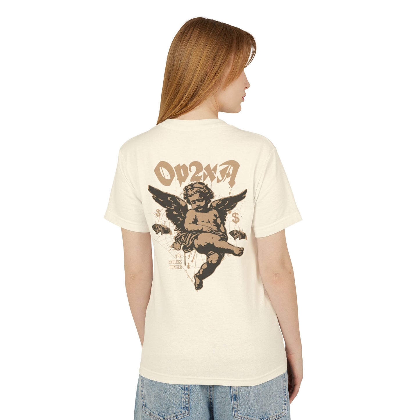 Oppa Vintage Greed Angel Unisex Heavyweight Cotton Graphic Tee