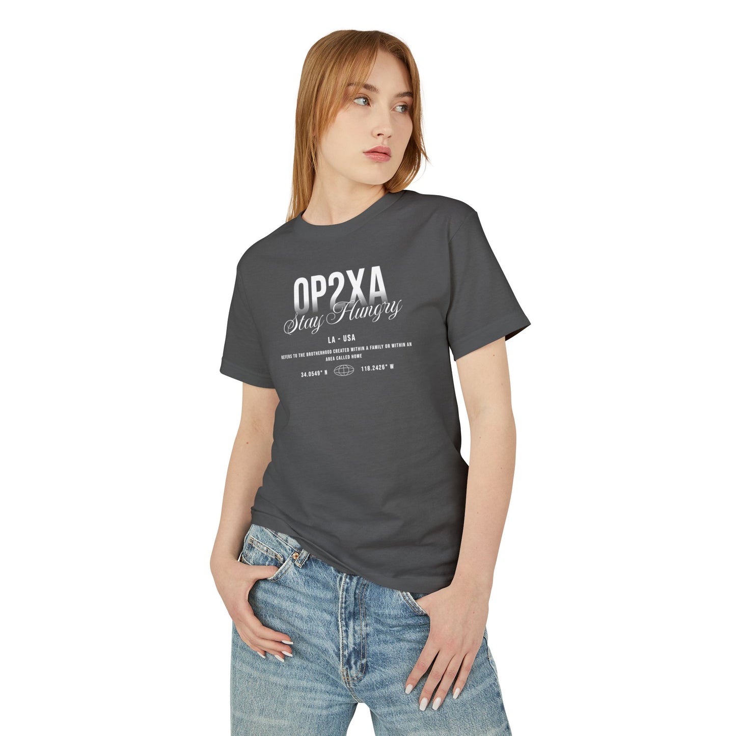 Oppa Stay Hungry Unisex Heavyweight Cotton Graphic Tee