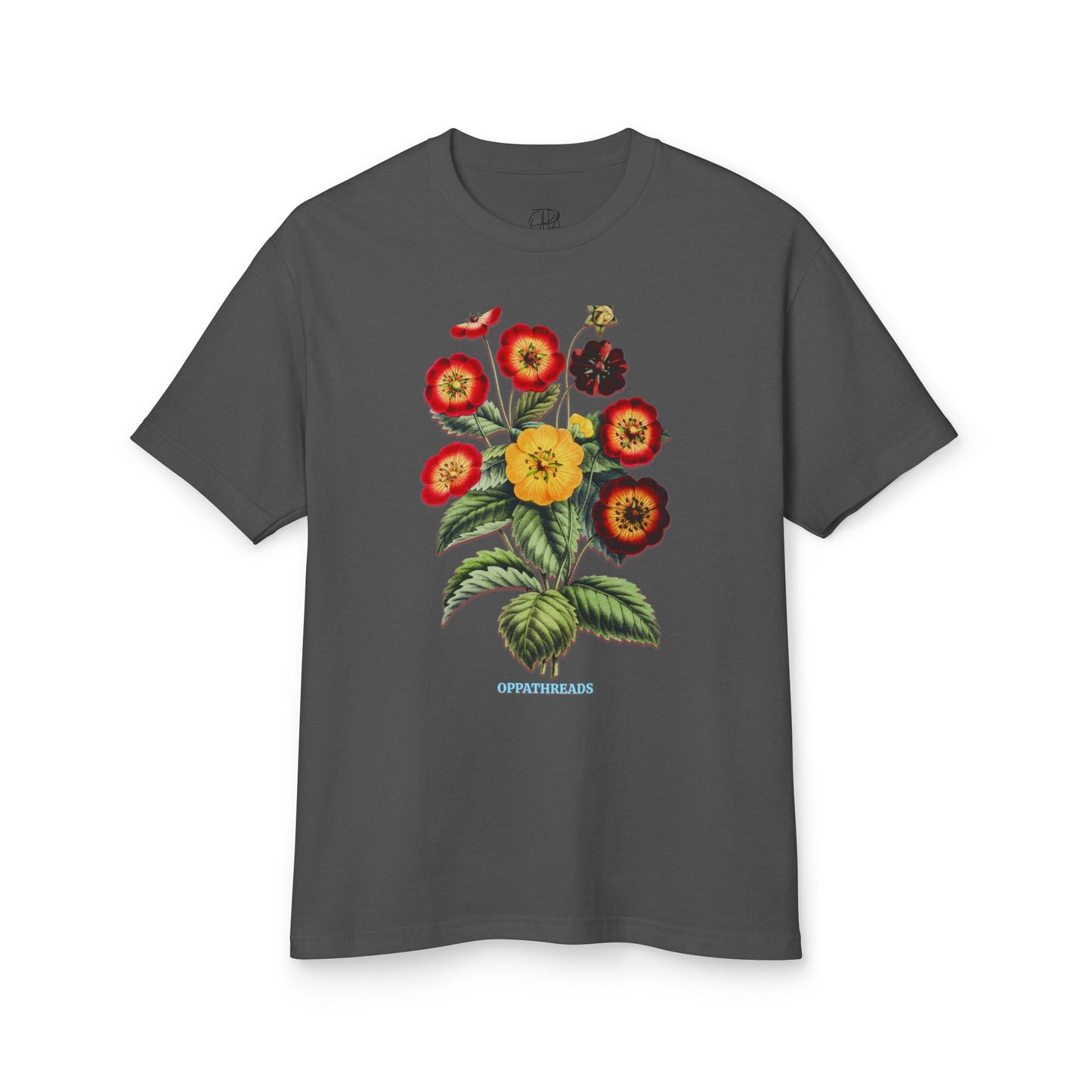 Oppa Vintage Floral Unisex Heavyweight Cotton Graphic Tee