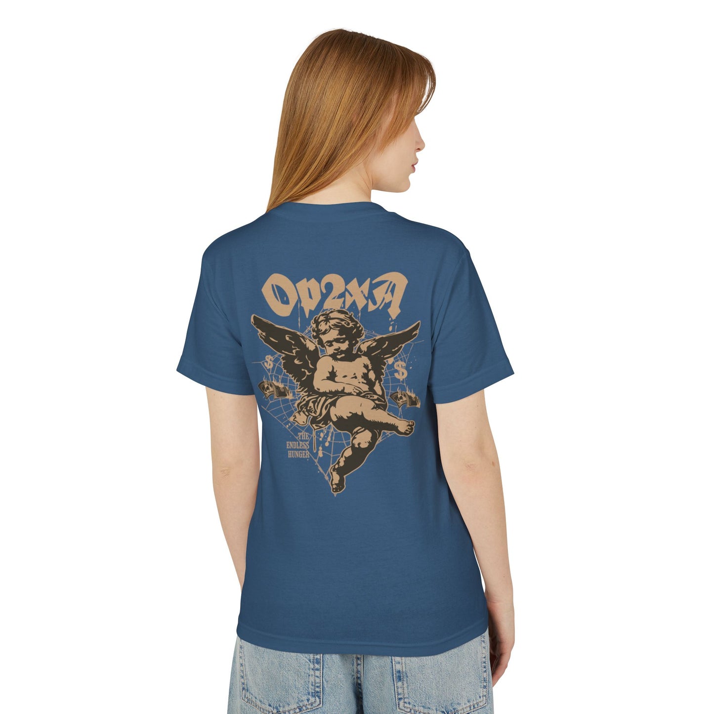 Oppa Vintage Greed Angel Unisex Heavyweight Cotton Graphic Tee