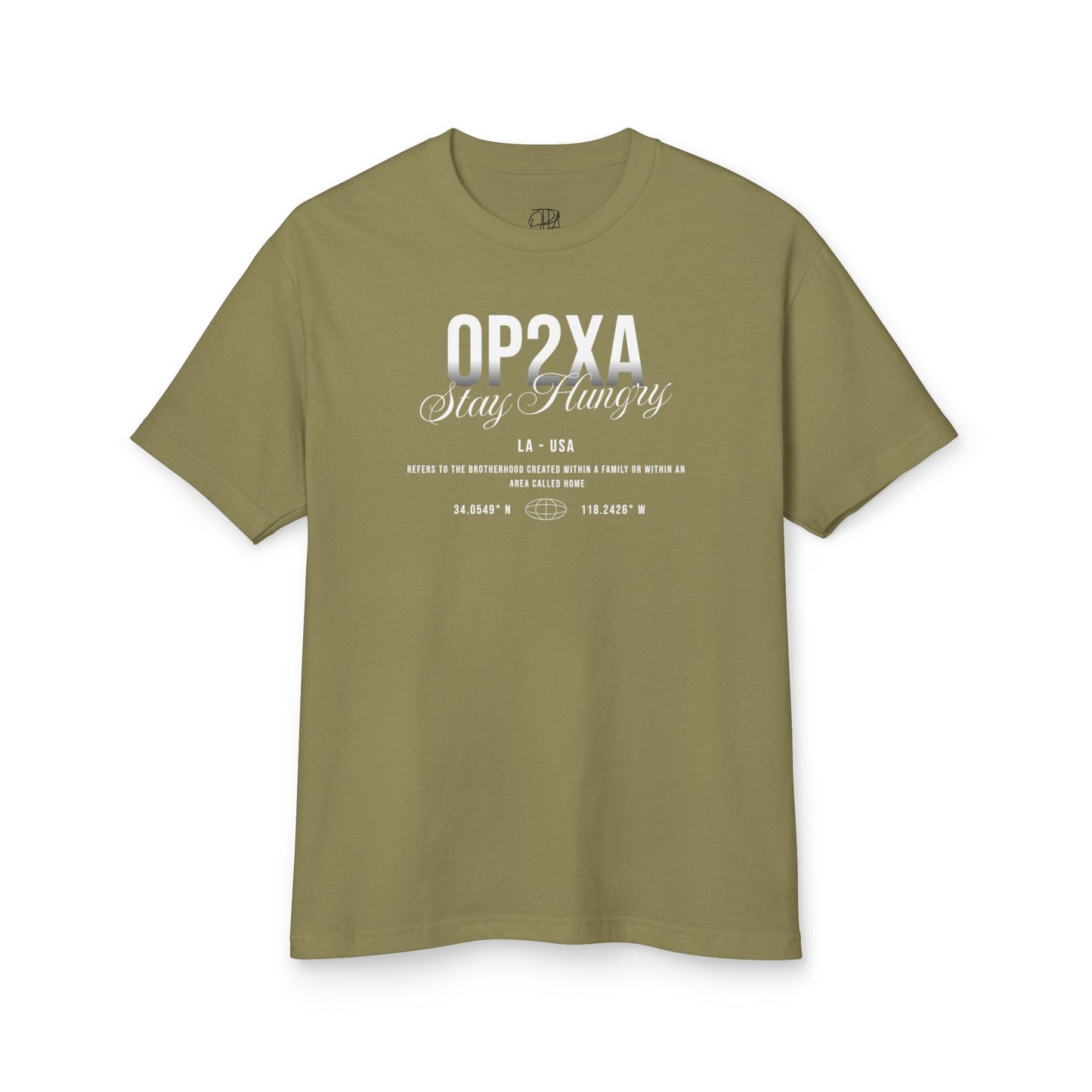 Oppa Stay Hungry Unisex Heavyweight Cotton Graphic Tee