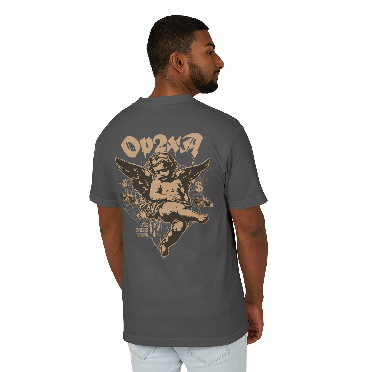 Oppa Vintage Greed Angel Unisex Heavyweight Cotton Graphic Tee
