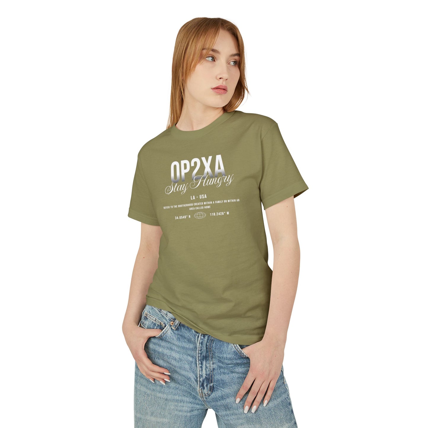 Oppa Stay Hungry Unisex Heavyweight Cotton Graphic Tee
