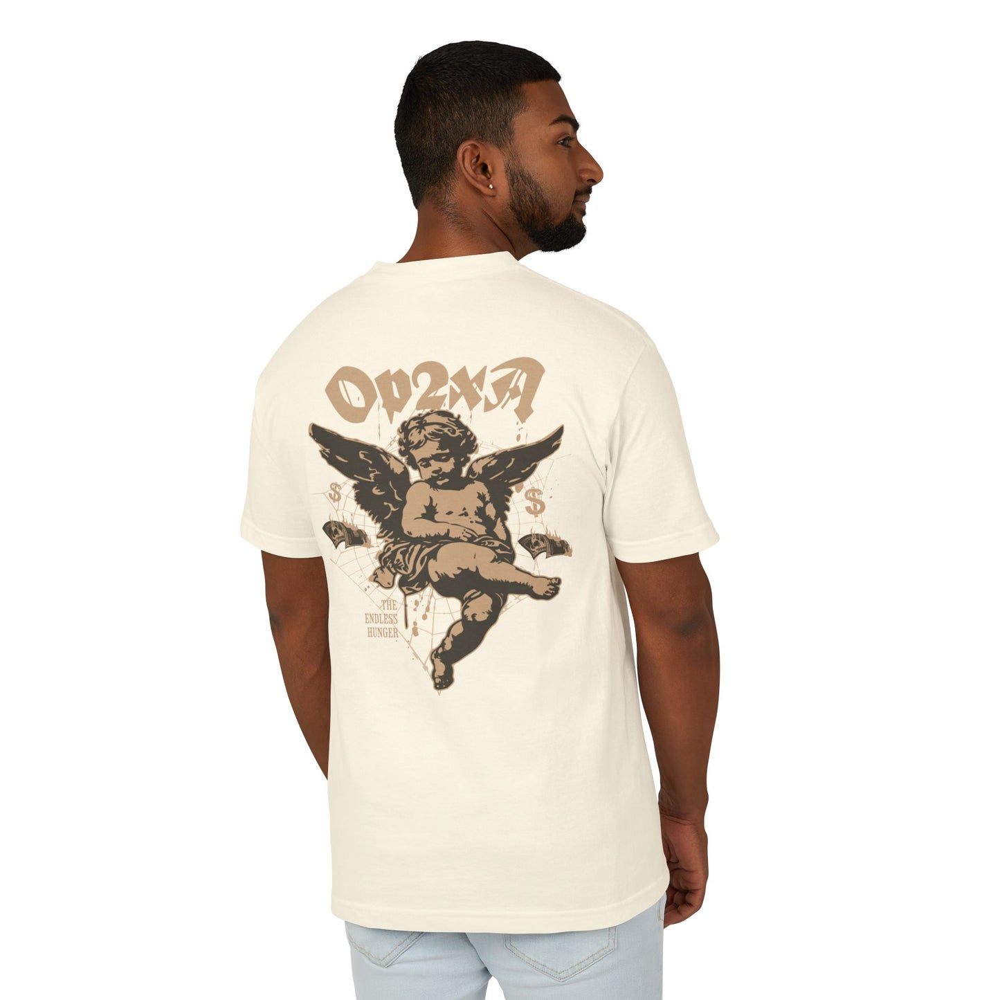 Oppa Vintage Greed Angel Unisex Heavyweight Cotton Graphic Tee